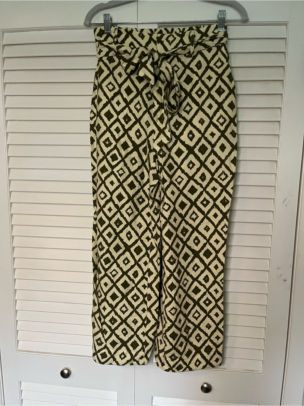 Industry Geometric Wide Leg Pants in Green